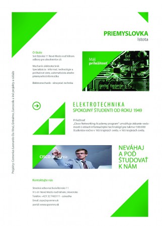 Propagačný plagát "Priemyslovky" vyrobený v Photoshop-e.